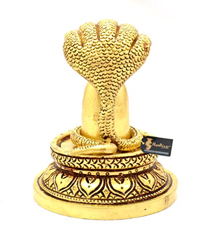 Image of Two Moustaches Premium Shivling with Detachable Sheshnaag, Standard, Spiritual Idol for Temple, Home & Car Dashboard Decor, Handcrafted Shivlingam Pooja Murti for Diwali & Navratri Festival, 1 Piece