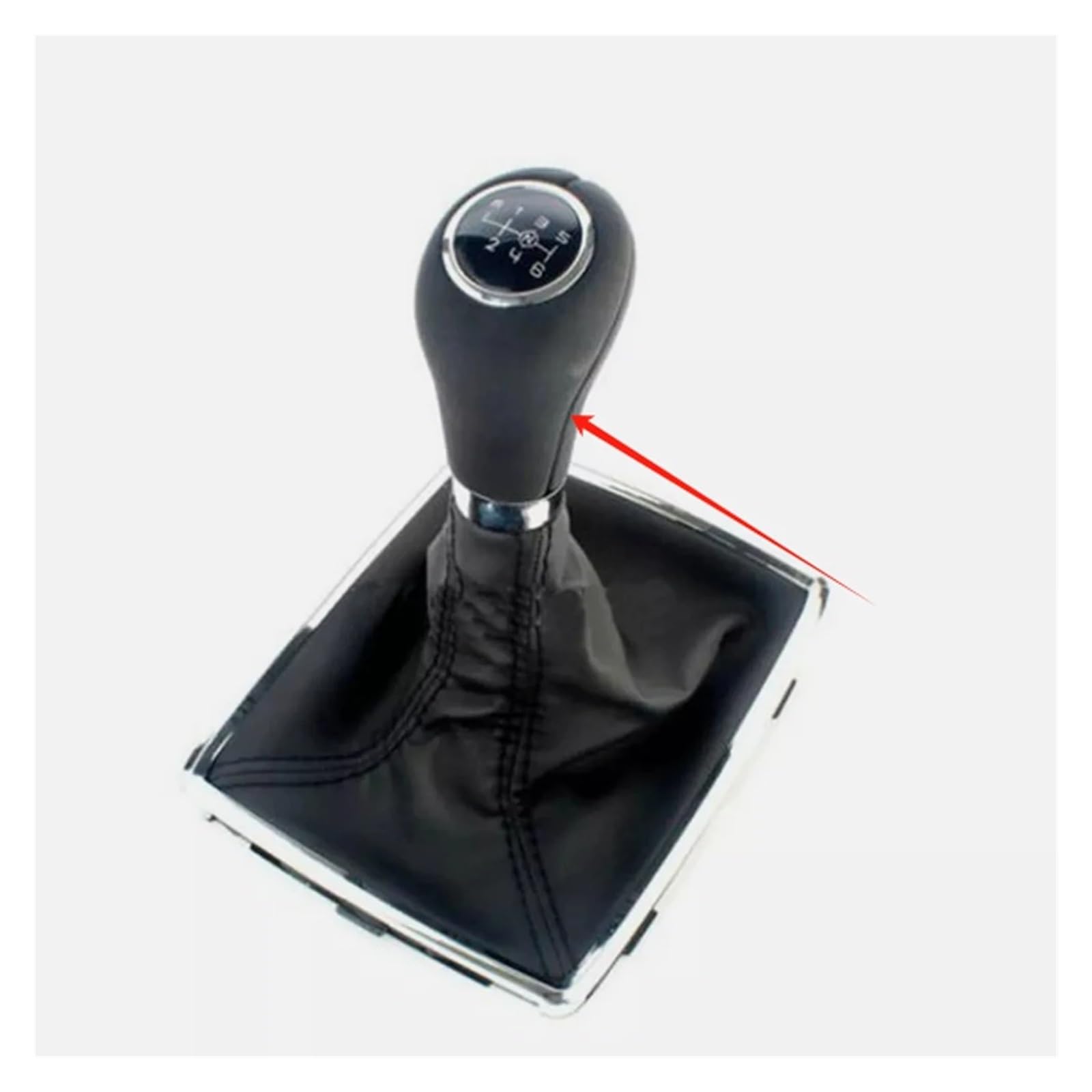 SAUANMNKTP Gearshift Knob for Benz W212 2008-2014 Gear Stick Shift Knob Gearbox Boot Handle Lever(6Speed-8mm-With BN)