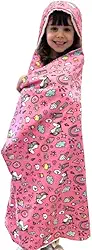 Toalha de Banho Com Capuz Infantil Grande Premium Mundo Mágico Felpuda 100% Algodão 105 x 125cm