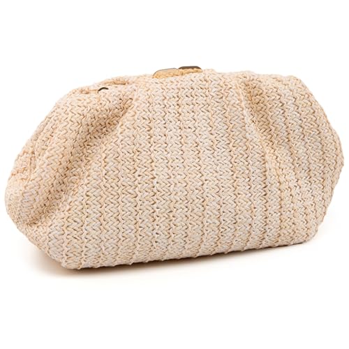 Image of Gurina Pleated PU Clutch Purse for Women Formal - Evening Bag with Detachable Chain for Weddings, Proms