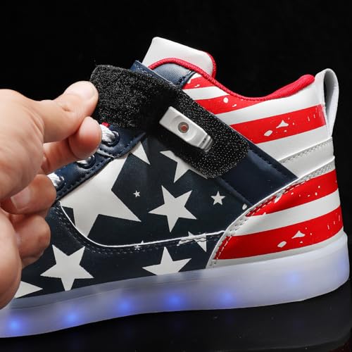 Image of YuanRoad Unisex LED Light Up Shoes with USB Charging Glowing Luminous LED Sneakers
