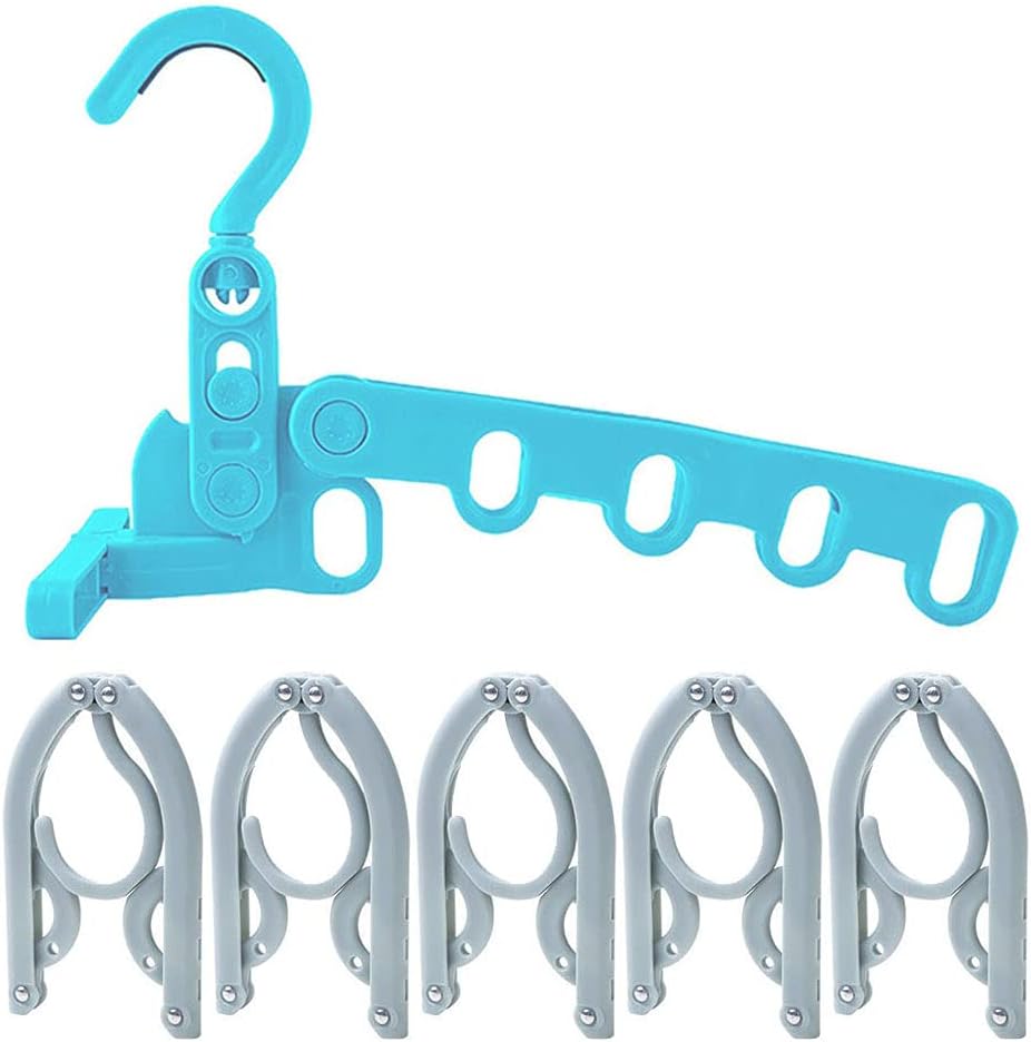 Tingz Perchas Plegables plástico，hogar Percha portátil，Perchas suspensión Plegable ，Perchas Antideslizante Ligero，Perchas Que Ahorran Espacio para Viajes, Exteriores, Camping y Hogar.
