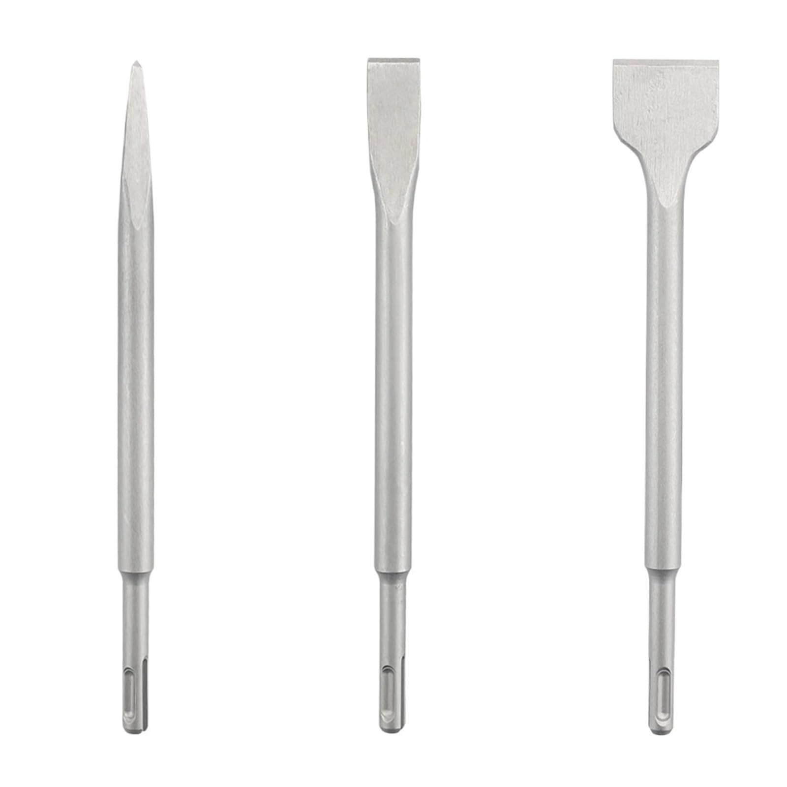 Set di Scalpelli Set di scalpelli con Gambo for Trapano a percussione, scalpello Piatto, Utensili for muratura for Cemento, Mattoni, Muro, Roccia, 250 mm(3PCS Chisels)