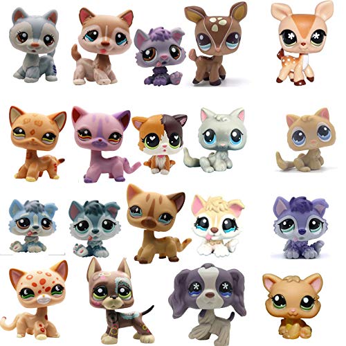 LPSBC LPS Figures Pets Random 5 PC Cat and Dog Kitten Puppy Deer Cocker Spaniel Action Cartoon Collection Kids Toy Gift