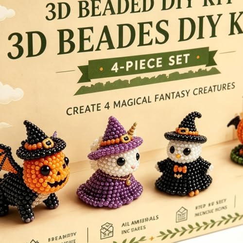 Broderie de perles mignonnes pour Halloween et décoration de bureau