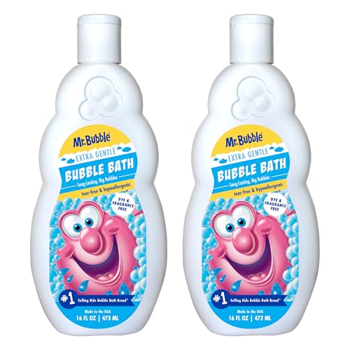 Mr. Bubble Extra Gentle Bubble Bath - Hypoallergenic, Tear Free Bubble Bath Solution Perfect for...