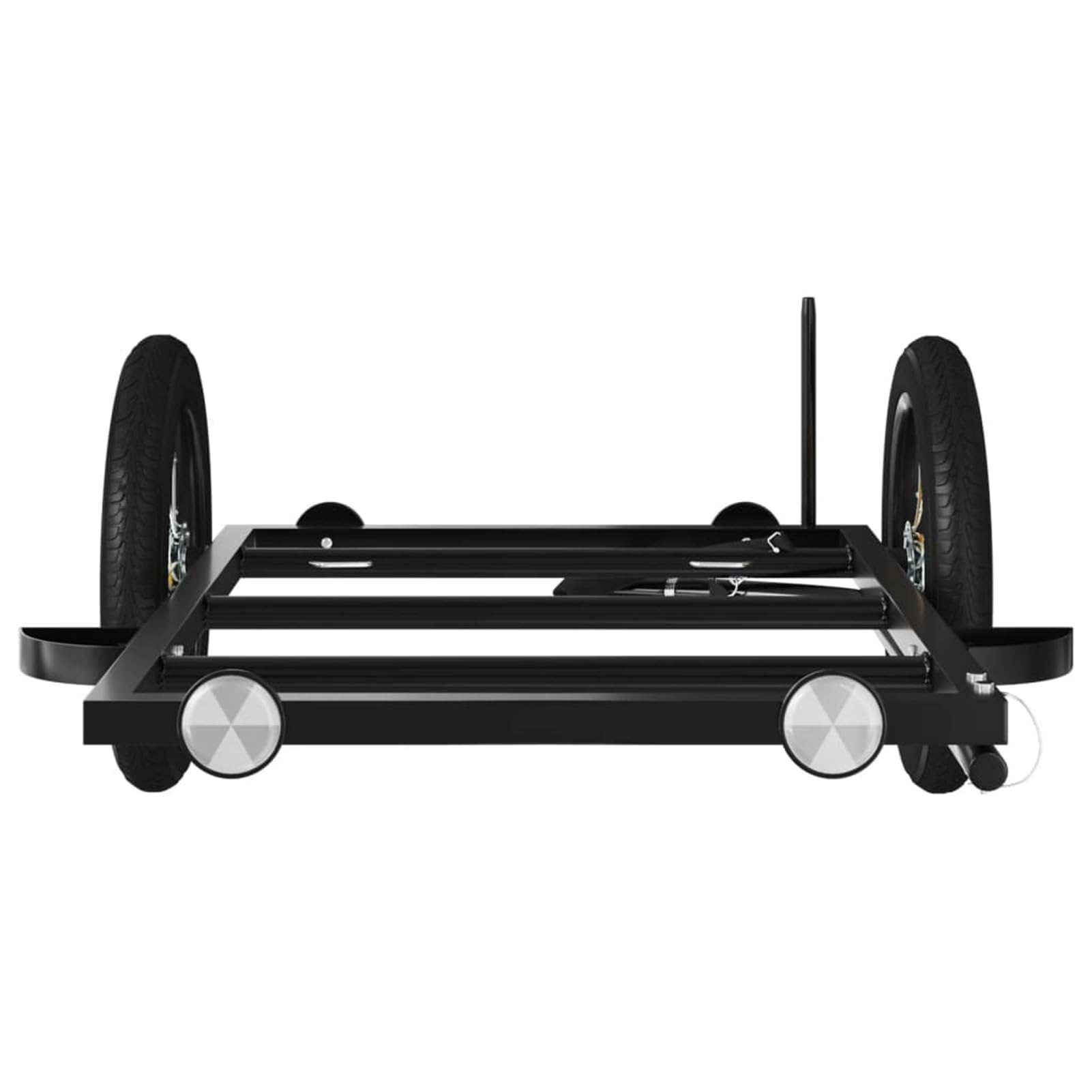 Fahrradanhänger 130x73x48,5 cm Stahl Schwarz 91770