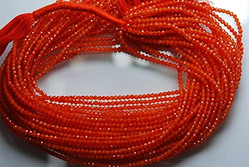 Carnelian Faceted Rondelles en fil de 13 pouces pour atelier création bijoux bohème