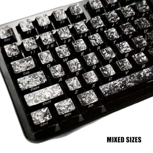Set de tapas de teclado mecánico de 119 teclas ergonómicas con grabado lateral estilo carbono 5