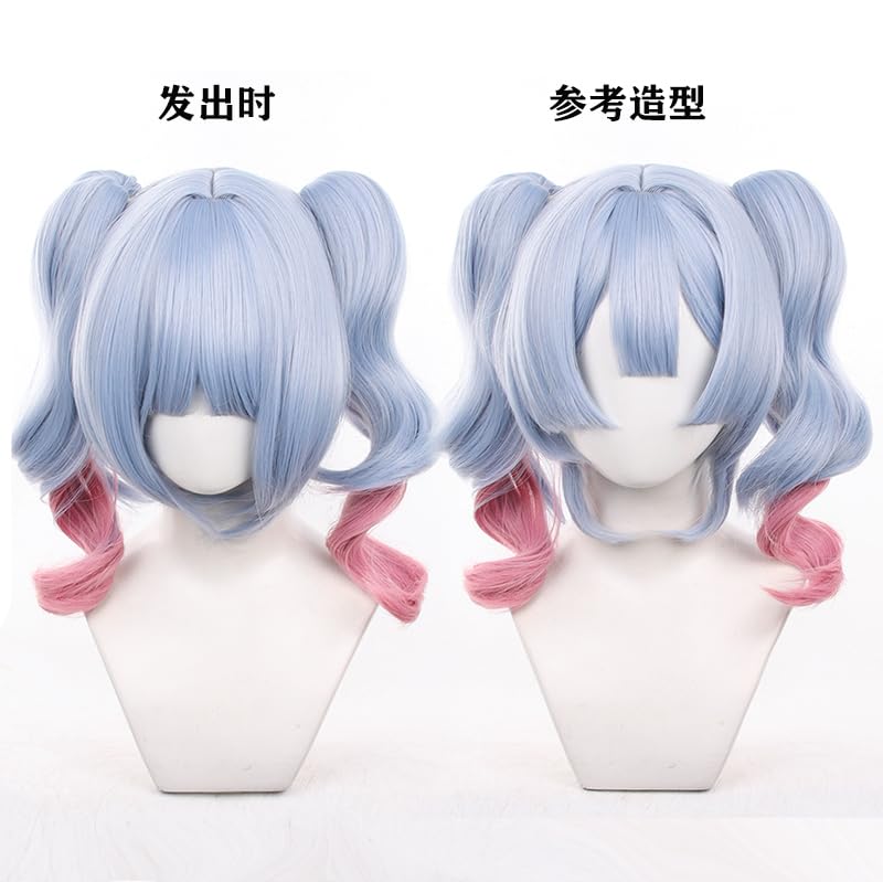 Long purple Mixed Pink Color Ponytails Cosplay Wig Halloween Costume Party Wigs for Adult - Image 2