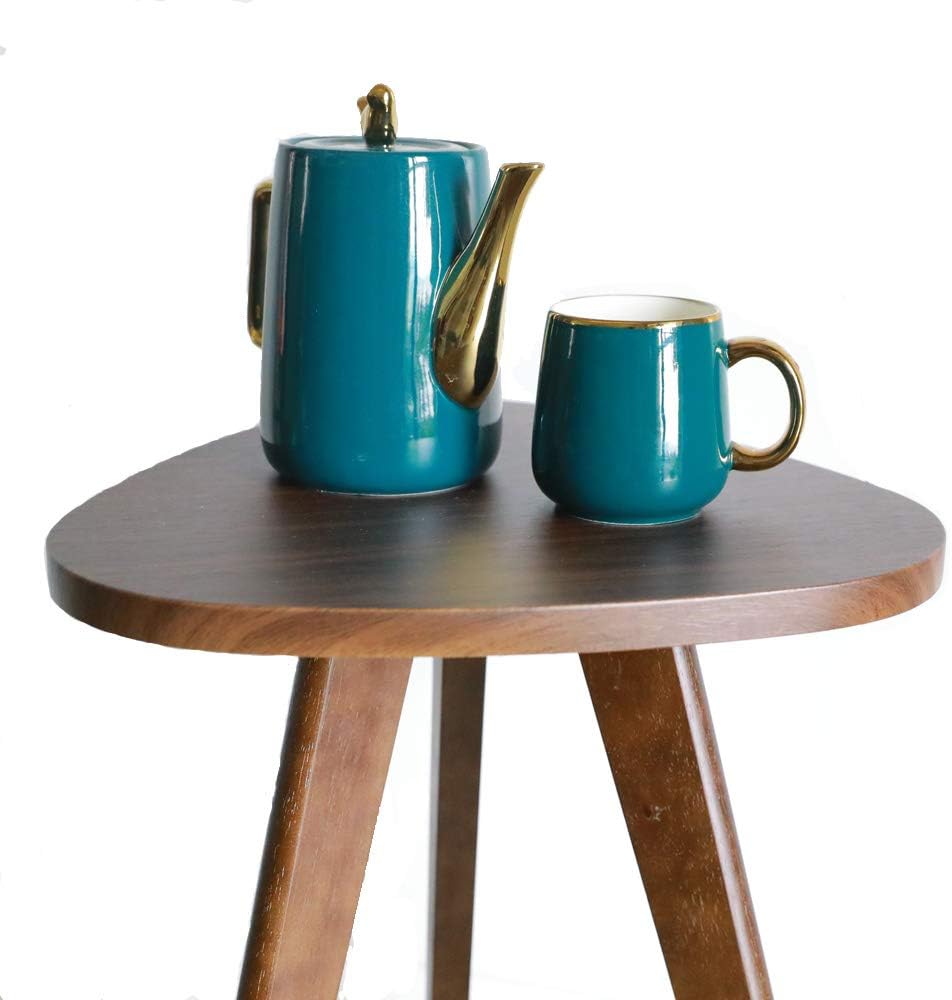 Purzest Accent Tables - Wood Side Table - Pecan, Mid-Century Modern Style End Tables - 1 Piece Small Tables for Living Room