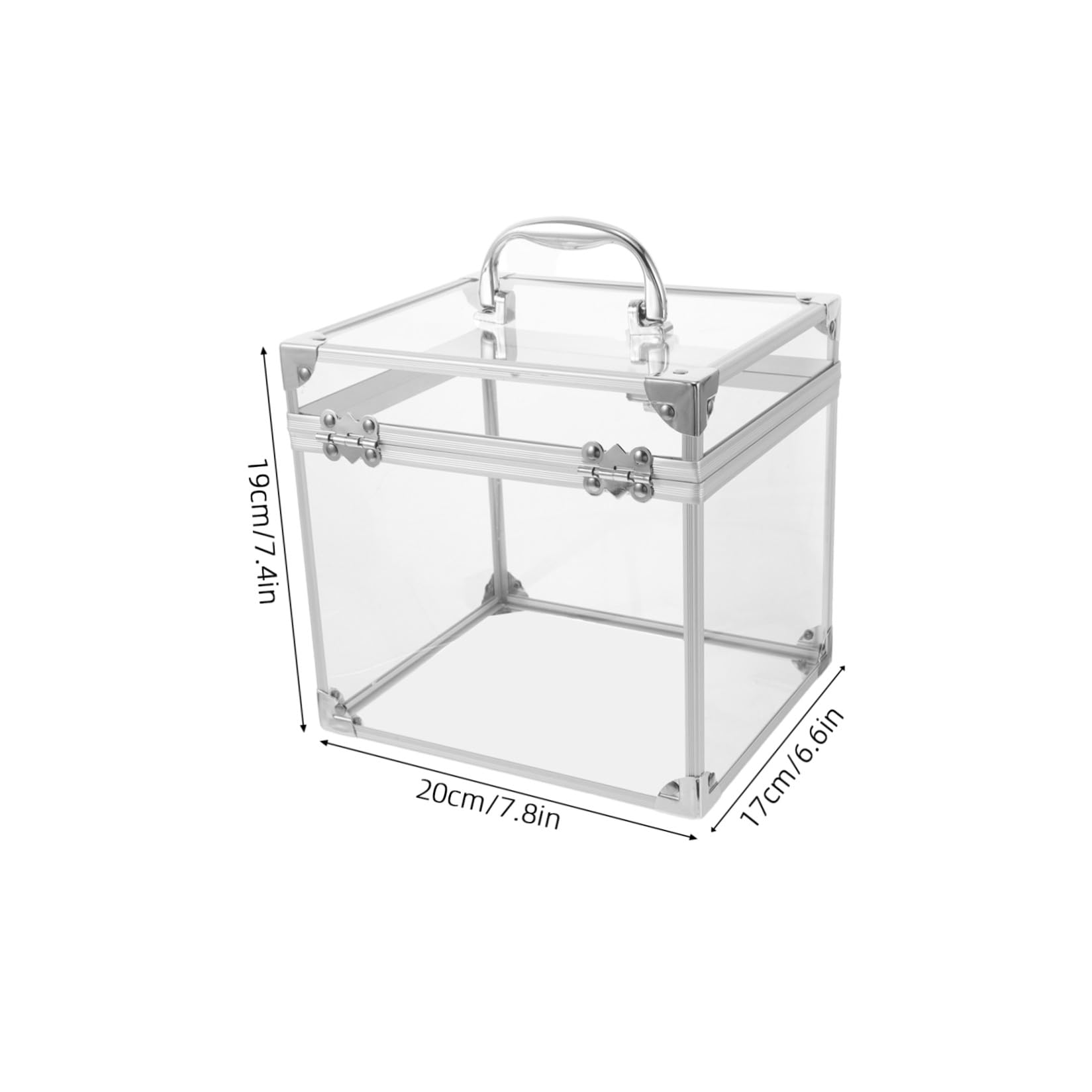 MAGICLULU Porta Dischi Vinile in Acrilico Trasparente con Maniglia Scatola Organizer per Album e CD Contenitore Desktop Multifunzionale per Casa e Ufficio Custodia Resistente per Dischi Dvd