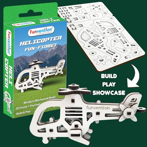 Image of Funvention Birthday Return Gifts(Pack of 24)Fun Fidgets,Aircraft Series,DIY Mini Mechanical Models 3D Puzzle Return Favours for Kids Birthday Party 5+ Years Made in India Toys Return Gift,Silver
