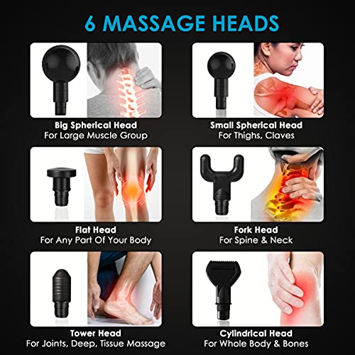 Image of AGARO Supreme Gun Massager for Back Pain Relief, Remove Muscle Fatigue Black & Dual Channel TENS Massager TM2421, 24 Mode, 20 Intensity Level, 13 Gel Pad, Carry Bag (Black) - Muscle Recovery Combo