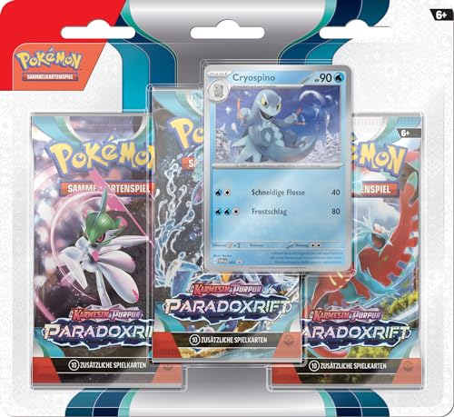 Pokémon Sammelkartenspiel Pack de 3 (Cryospino) Carmesine & Purpl...