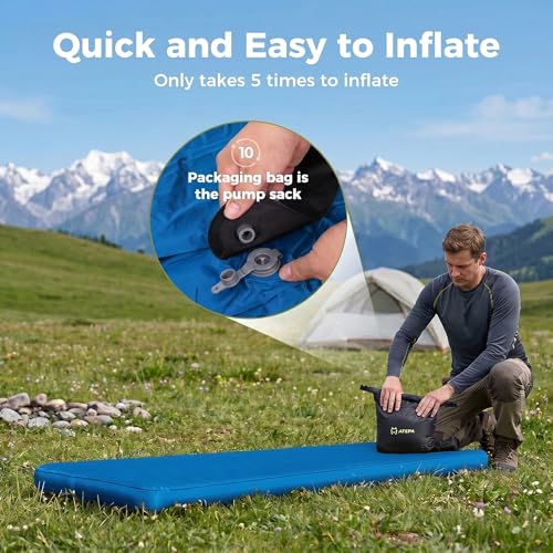 Image of ATEPA ThermAir Pro Sleeping Pad, 6.6 R-Value Insulated Air Mattress