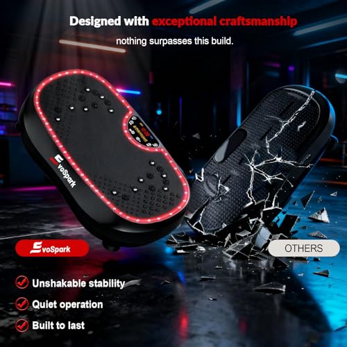 Image of Vibration Plate Exercise Machine, 2026 EvoSpark Dual Motor Vibration Plate for Lymphatic Drainage, 3D & 4D Whole Body Vibration Plates for Weight Loss, Shaker Workout Equipment for Women Men Home