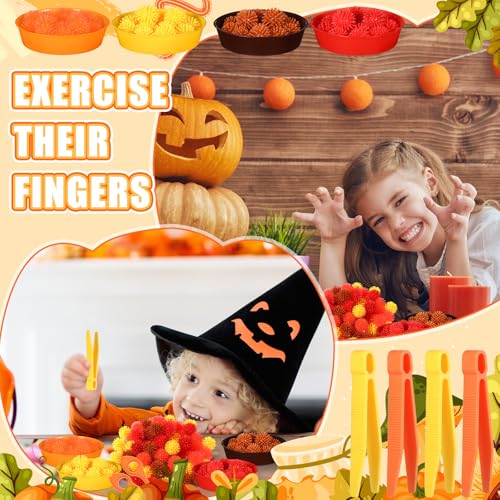 Image of Leitee 71 Pcs Sensory Bin Filler,Orange,Autumn