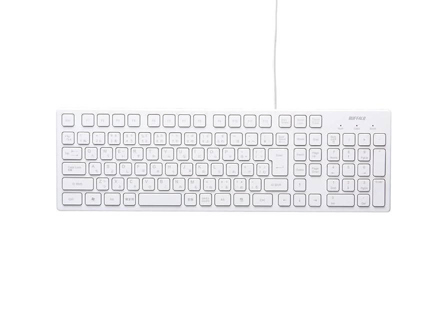(未使用･未開封品)バッファロー BUFFALO USB接続 有線スタイリッシュキーボード ホワイト BSKBU15WH BSKBU15WH__0100.jpg?