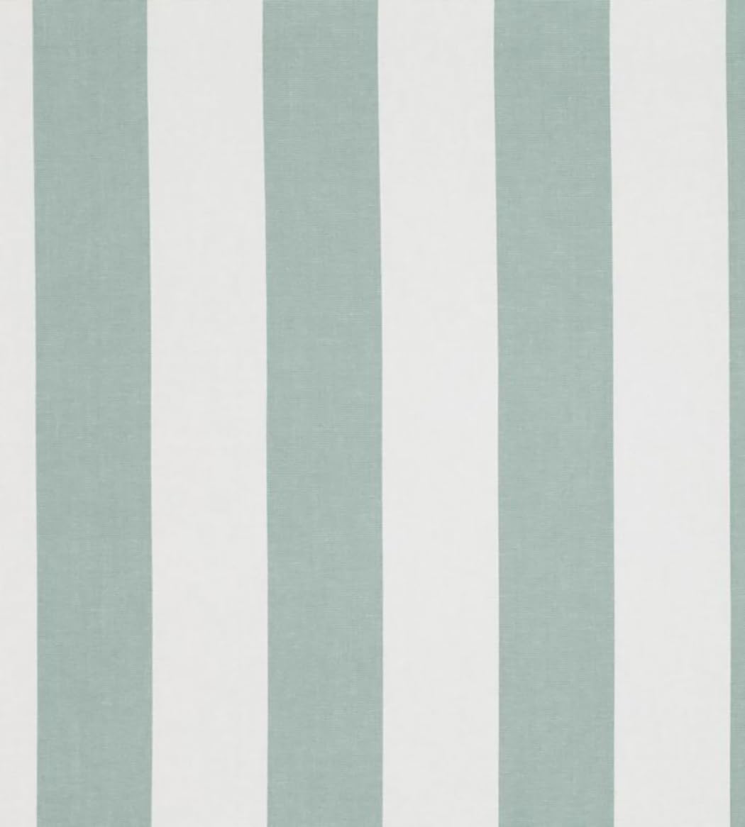 Upholstery Fabric - Eston French Blue & White Wide Stripe Roman Blind Curtain Cushion Fabric Material