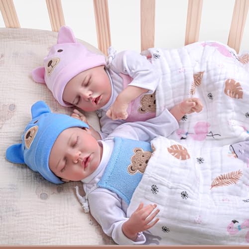 Muñecas Realistas Reborn Bebé Mellizos 17 pulgadas miniatura 5