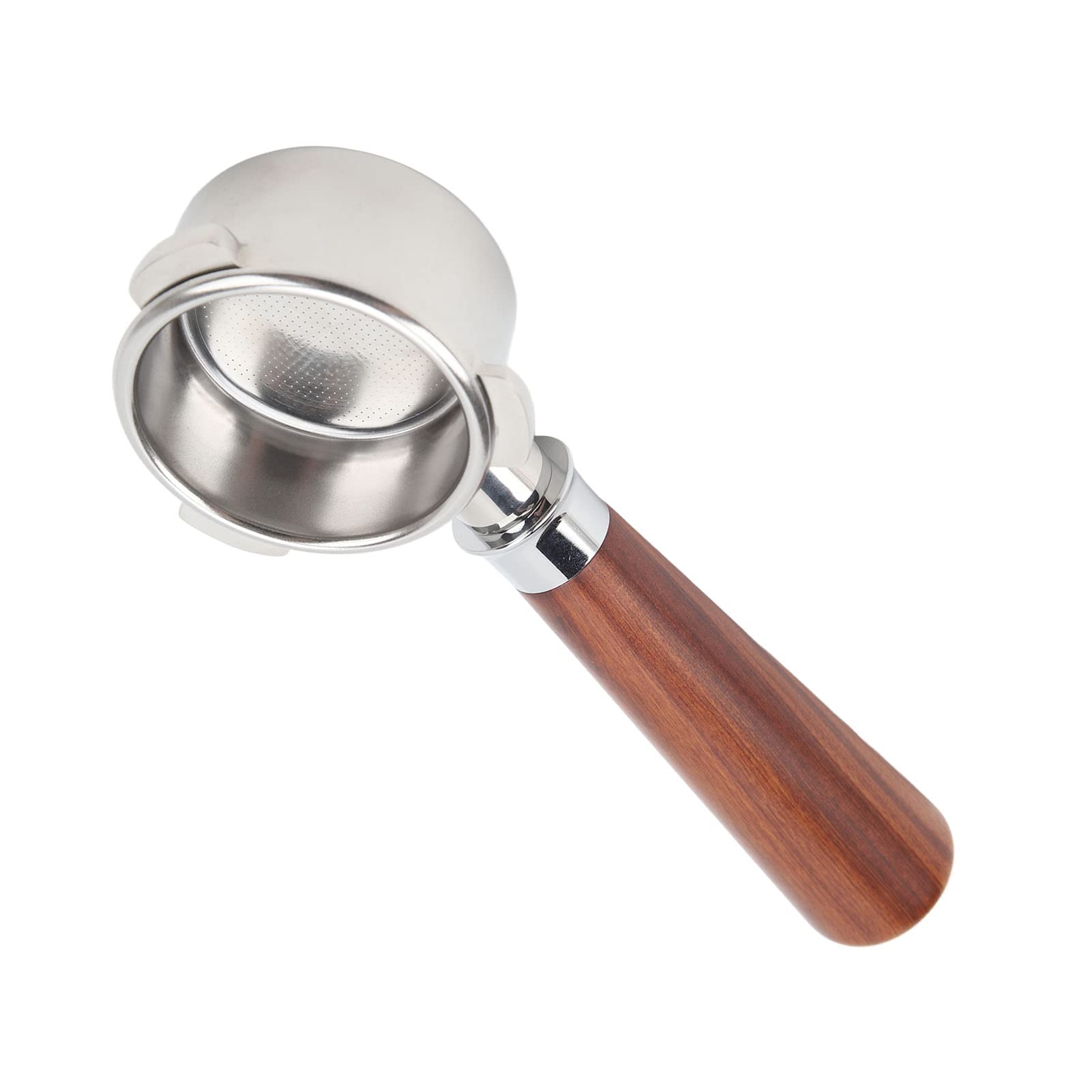 Portafilter 54 mm sans fond en acier inoxydable avec manche en bois rouge pour série 8