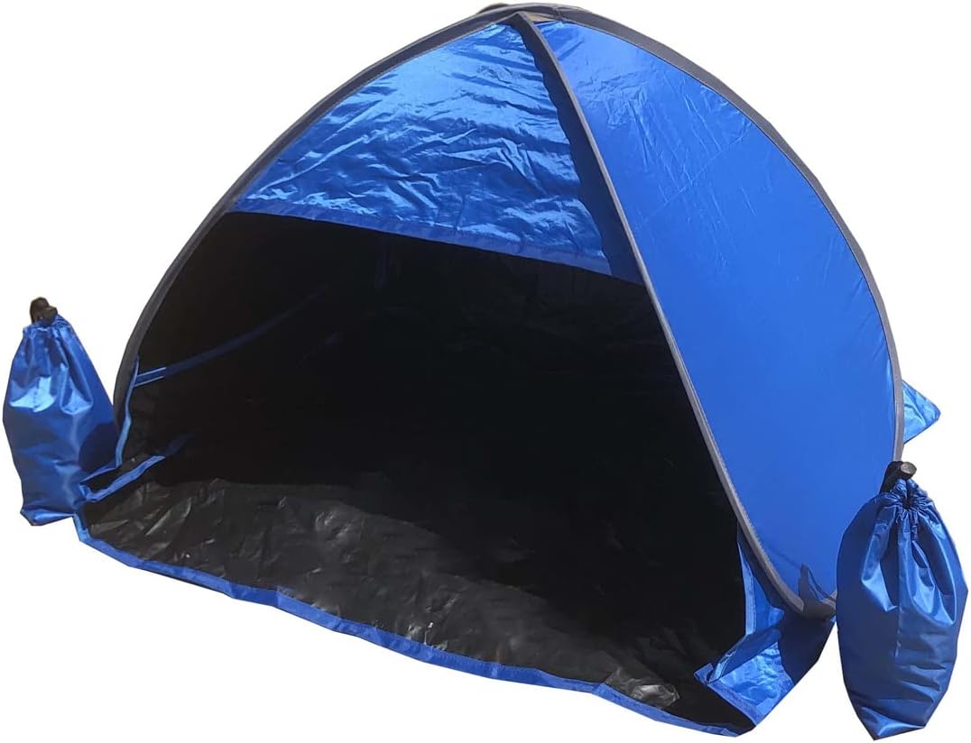 Small Pop-up Head Tent Portable Beach Shade with Two Sand Bags, Mini Beach Tent Pet Shade for Dogs/Cats