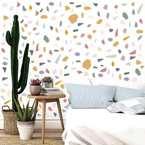 UMCHU 10 Feuilles Terrazzo Géométrique Abstrait Stickers Muraux, pour Salon – vue 6