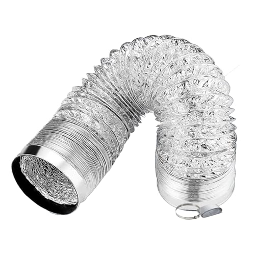 Manguera de ventilación flexible para aire acondicionado portátil y HVAC, tubo de aluminio resistente al calor para ventilación del hogar
