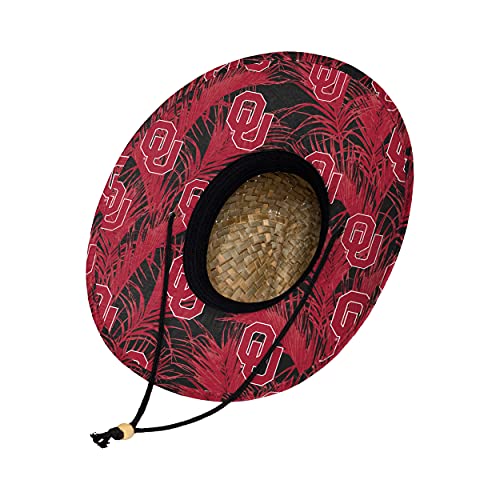 Image of FOCO Men's NCAA College Team Logo Floral Straw Sun Hat