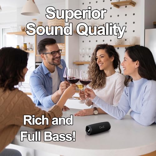 Image of OontZ Cylinder Portable Bluetooth Speaker, 14W, 20-Hour Playtime, IPX7 | 14W Bluetooth speaker with fuller bass, 100-ft range, IPX7 waterproofing, stereo pairing and mic.