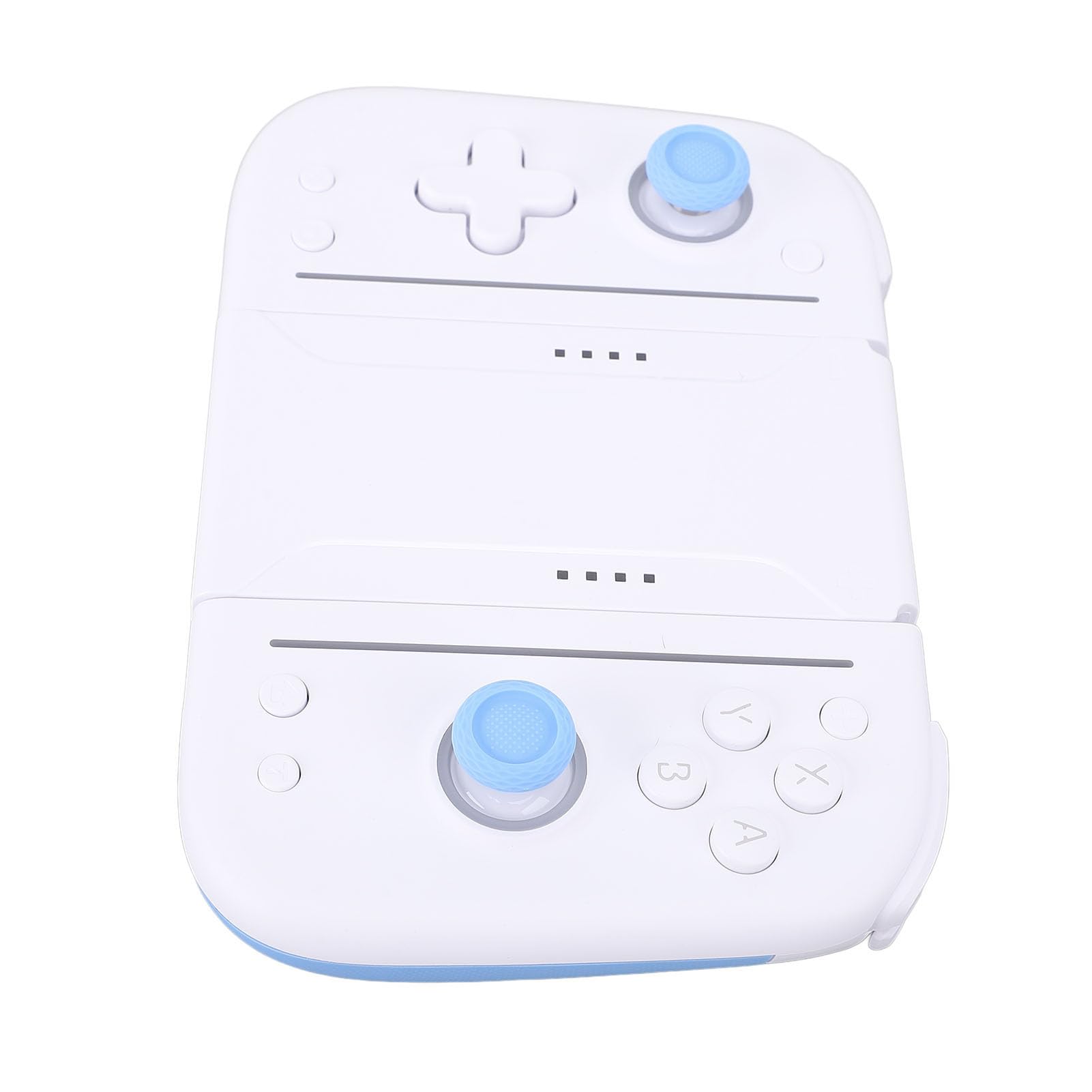 KUIDAMOS Consola de Juegos Inalámbrica con Vibración Ajustable, Controlador de Botón RGB de Programación Macro para Juegos Competitivos (Blanco Azul)