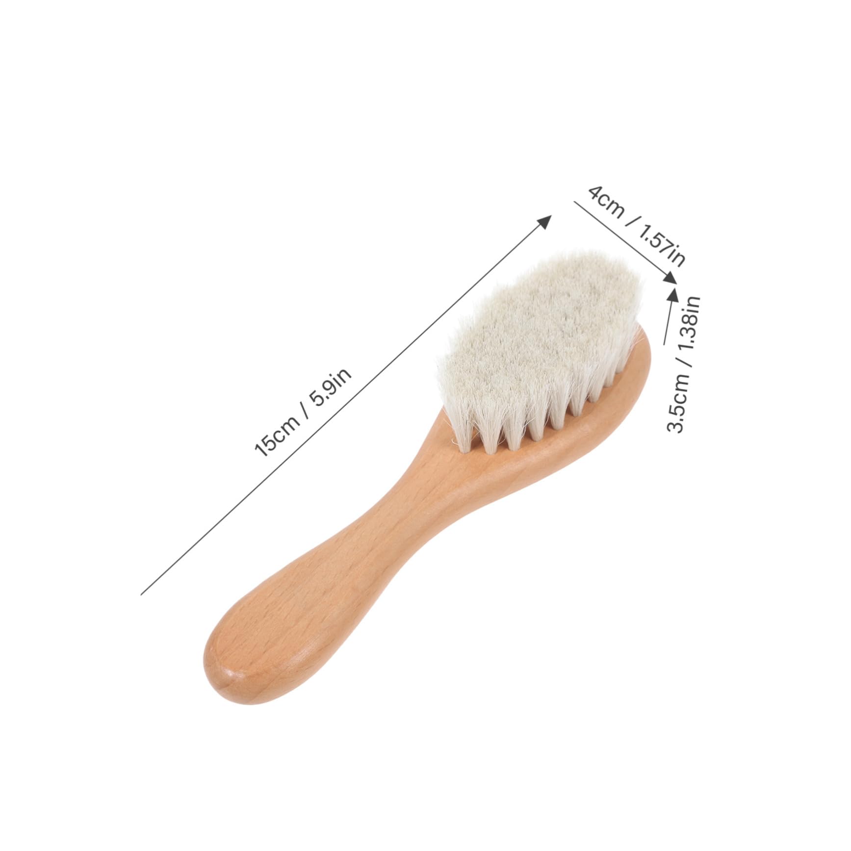 BELLIFFY Wool Brush Comb Set Baby Hair Tools Simple Practical Wooden Comb for Baby's Gentle Bath Time