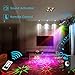 SUNY Stage Party Lights Music Show DJ 128 Combinations Christmas DJ Projector Indoor 5 Lens 3 Color RGB Decoration Light Blue LED Remote Control Stage Lighting Sound Activated Party House Xmas Gifts