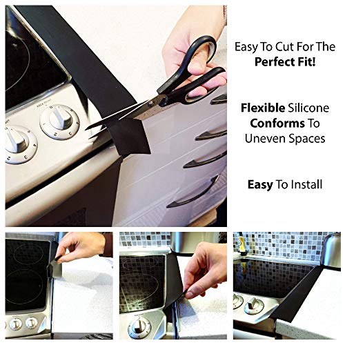 Silicone Stove Gap Covers (21 Inches, Black) - Image 6