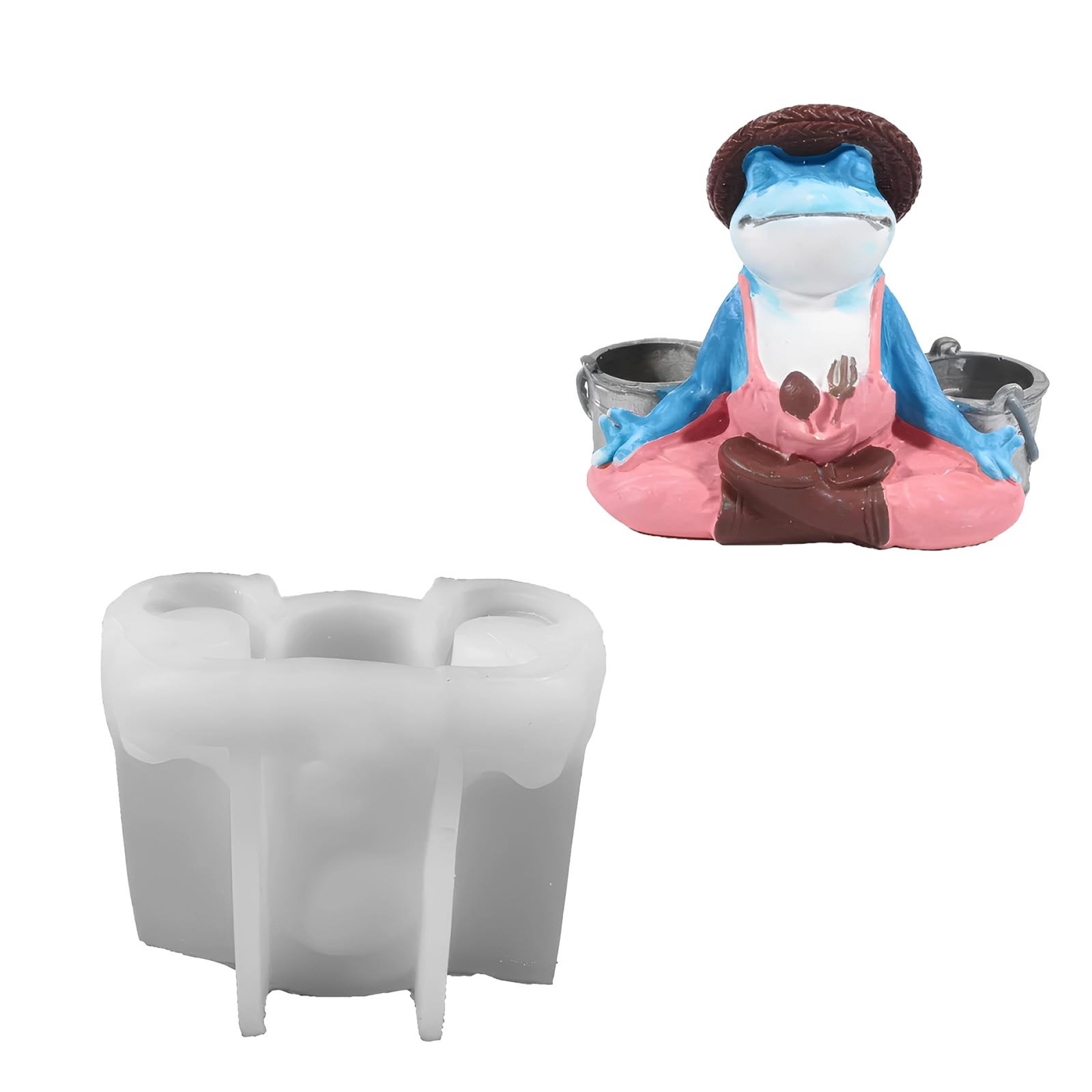 Osniyaw Frog Meditating Reusable Sitting Frog Silicone Molds, Animal Candles, Crafts, Home Aroma Diffuser, Gift For Projects And Gift Making, Handmade Aroma Candles