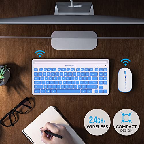 Zebronics-Companion 114 Wireless Keyboard and Mouse Combo Compact 2.4GHz Featuring Integrated Multimedia Keys, Smartphone/Tablet Holder, UV Printed... - Image 6