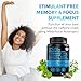 12-in-1 Nootropic Ginkgo Biloba for Brain Support, Memory and Focus - B12, Alpha GPC, L Theanine and Choline Supplements with Bioperine Non Caffeinated 1321mg (60ct)