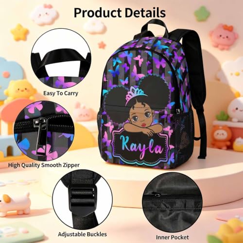 Image of Custom Girls Backpack Personalized Backpacks for Kids Back to School Set