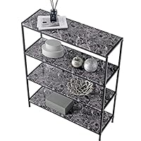 Amazon｜萩原(Hagihara) オープンシェルフ ラック スチール 大理石調  