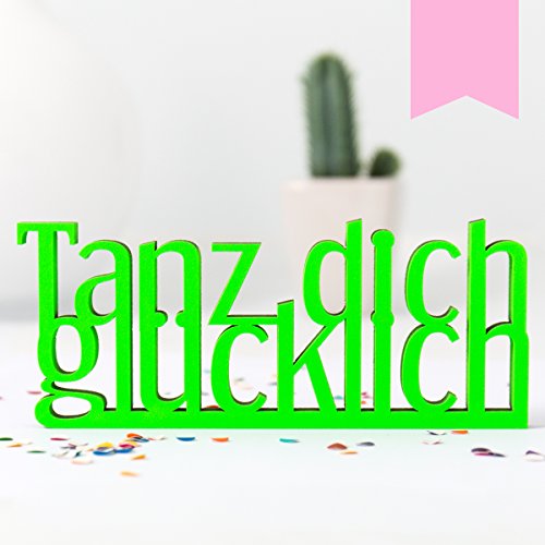 KLEINLAUT 3D-Schriftzug Tanz Dich glücklich in Größe: 25 x 10,3 cm - Dekobuchstaben - 32 Farben zur Wahl - Rosa KLEINLAUT 3D-Schriftzug Tanz Dich glücklich in Größe: 25 x 10,3 cm - Dekobuchstaben - 32 Farben zur Wahl - Rosa