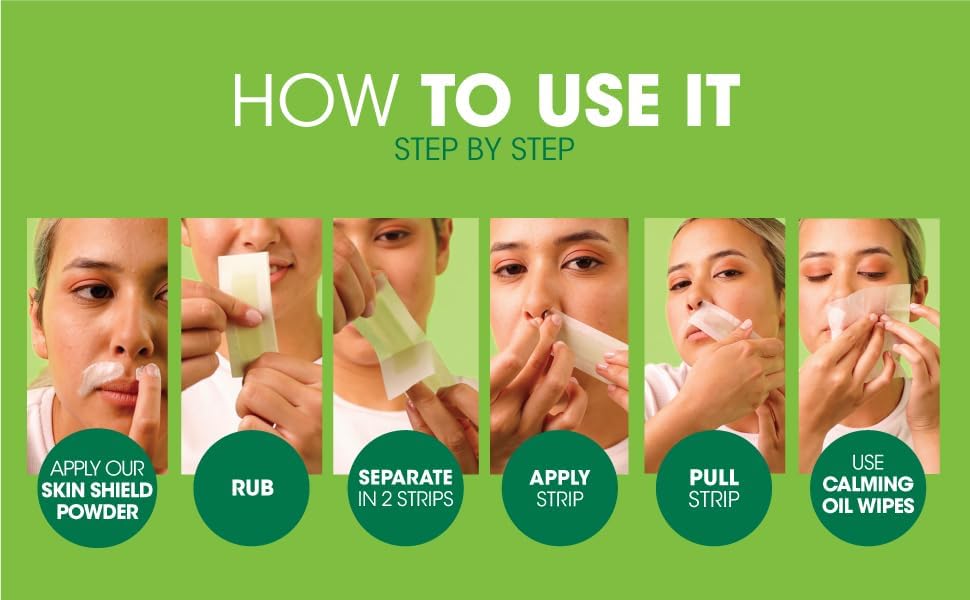 Image of Wax Strip Liposoluble Facial Wax Strips for Women - 20 Wax Strips + 4 Wax Wipes | Facial Hair Removal Face Wax Strip for Upper Lip, Eyebrows, Chin, Sidelocks Wax Hair Removal (Facial Face Wax Strip)