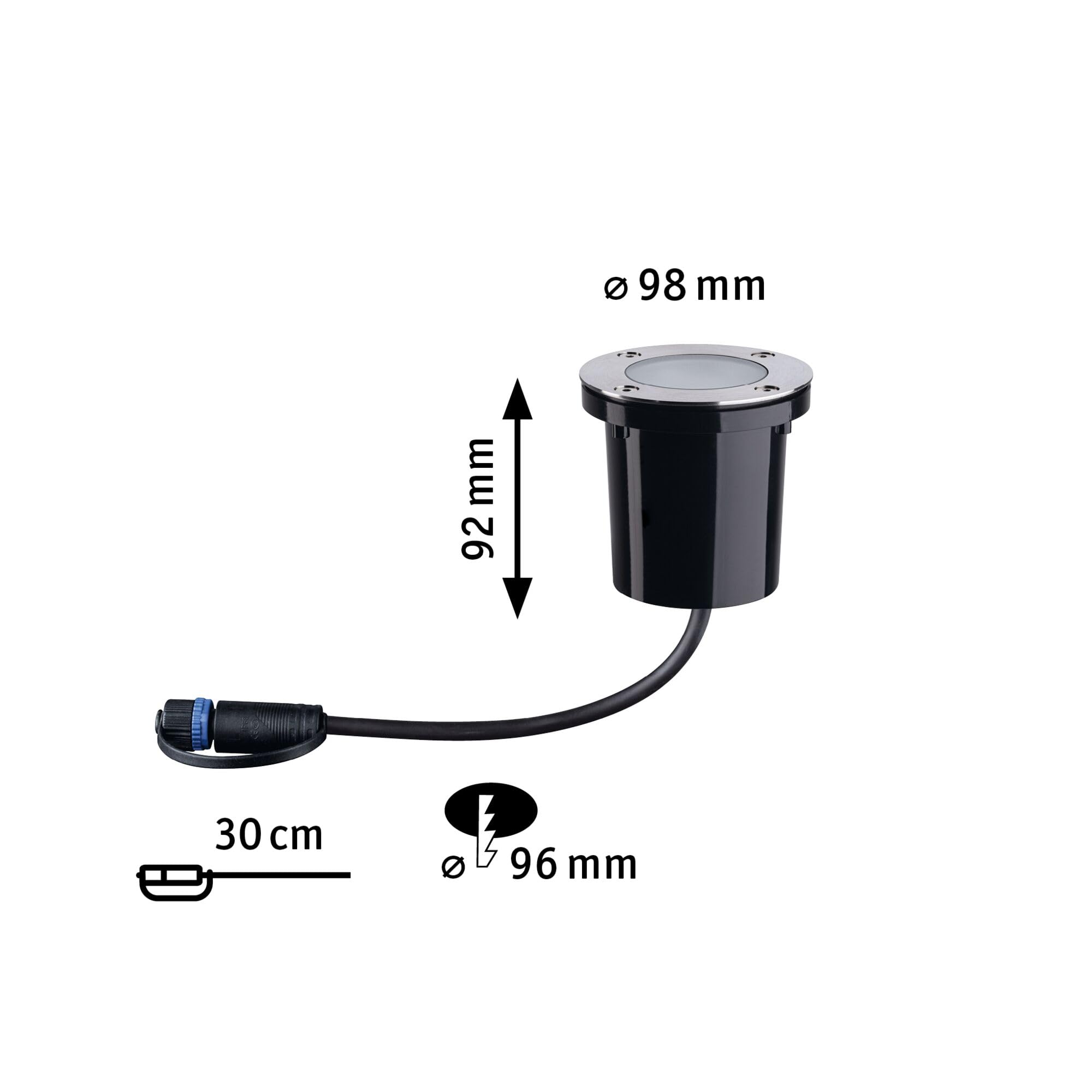 Paulmann 94716 Plug & Shine spot encastré Floor IP67 2200K 4,5W anthracite