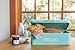 Now Designs Metal Bread Storage Bin, Turquoise, 16x9x6.5 inches
