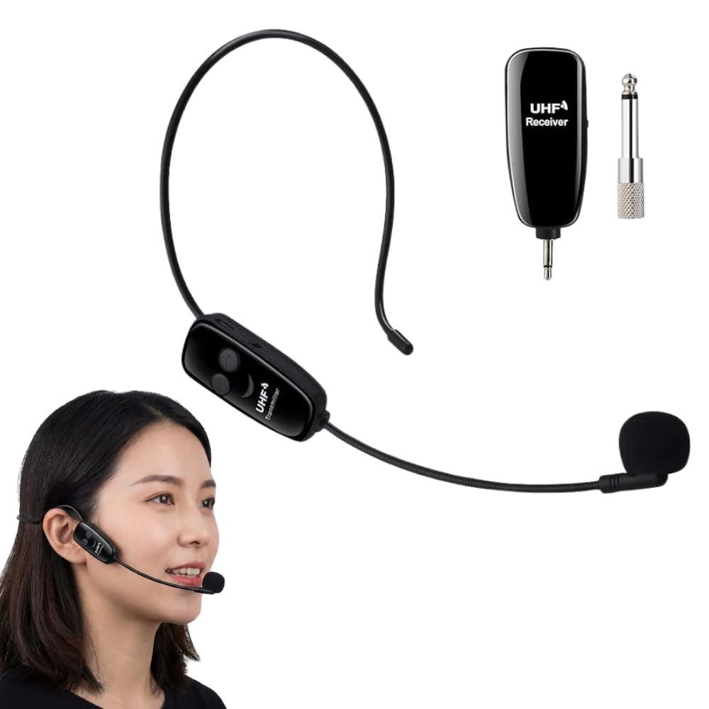drumstone (𝐒𝐩𝐞𝐜𝐢𝐚𝐥 𝟏𝟓 𝐘𝐞𝐚𝐫𝐬 𝐖𝐚𝐫𝐫𝐚𝐧𝐭𝐲 wireless headset mic with noise reduction | clear audio sound | comfortable adjustable fit | universal compatibility for phone, laptop
