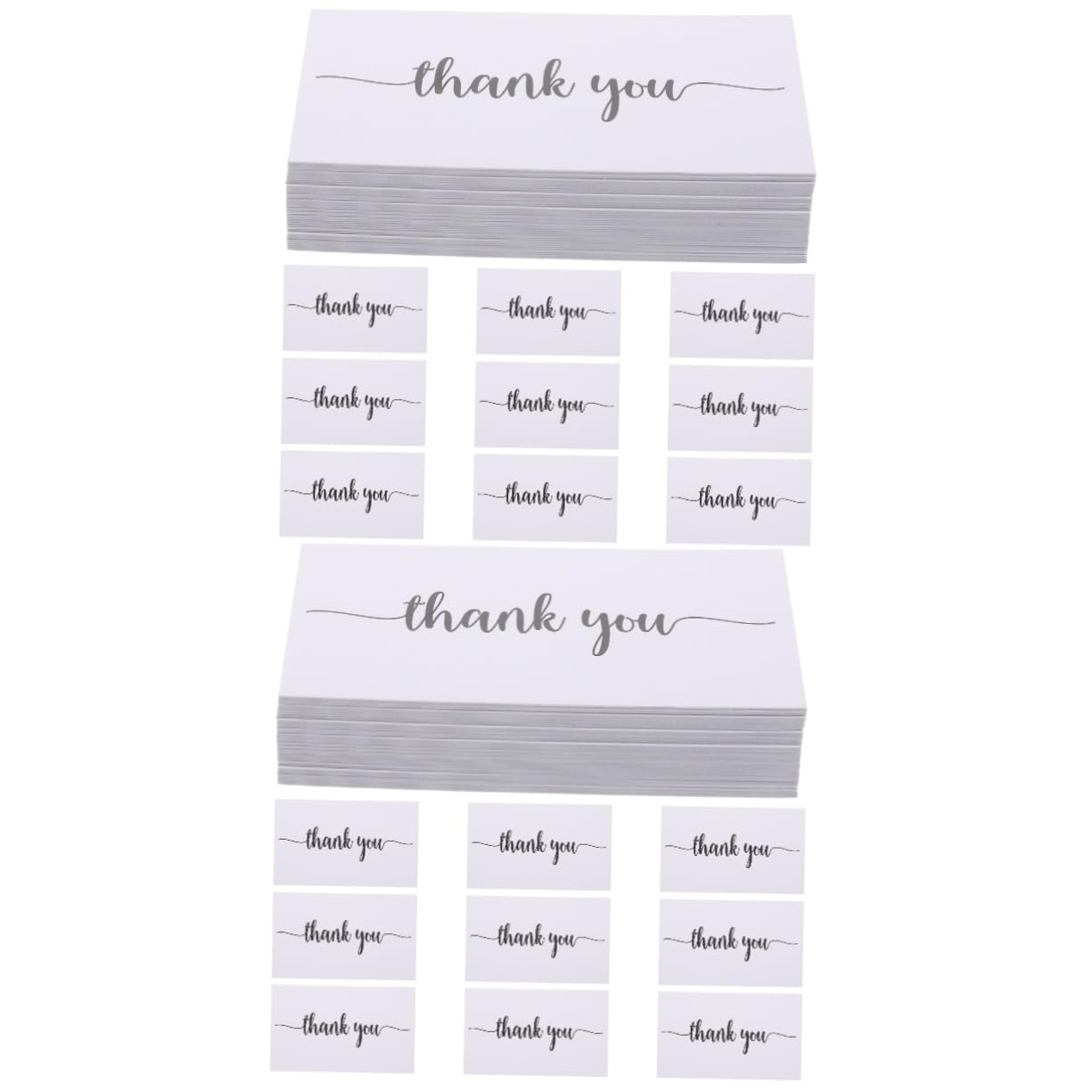 ABOOFAN 300 Pcs Thank You Card Shower Thank Card Visa Thank You Postcards Thank You Notes Blank Greeting Cards Small Thank Cards Decor Flower Thank Cards Wedding Paper Message Card
