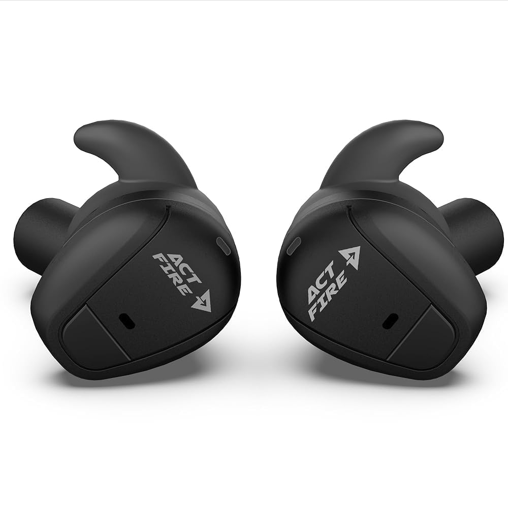 Shooting Protection Ear Plugs with Noise Reduction, Jet Black