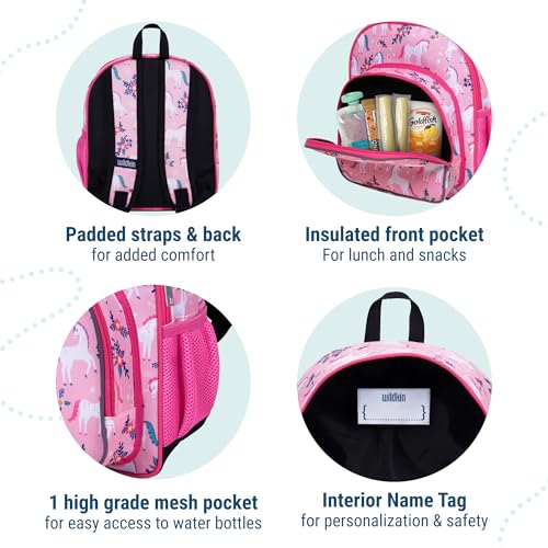 Image of Wildkin 12-inch Kids Backpack - Padded, Adjustable, Ideal for Daycare & Travel - Magical Unicorns