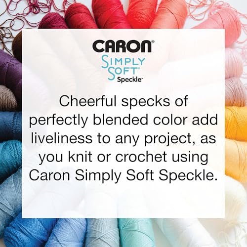 Image of Caron Simply Soft Speckle Vintage Yarn - 3 Pack of 141g /5 oz - 100% Acrylic - #4 Worsted (Medium) - 235 Yards - Knitting /Crochet