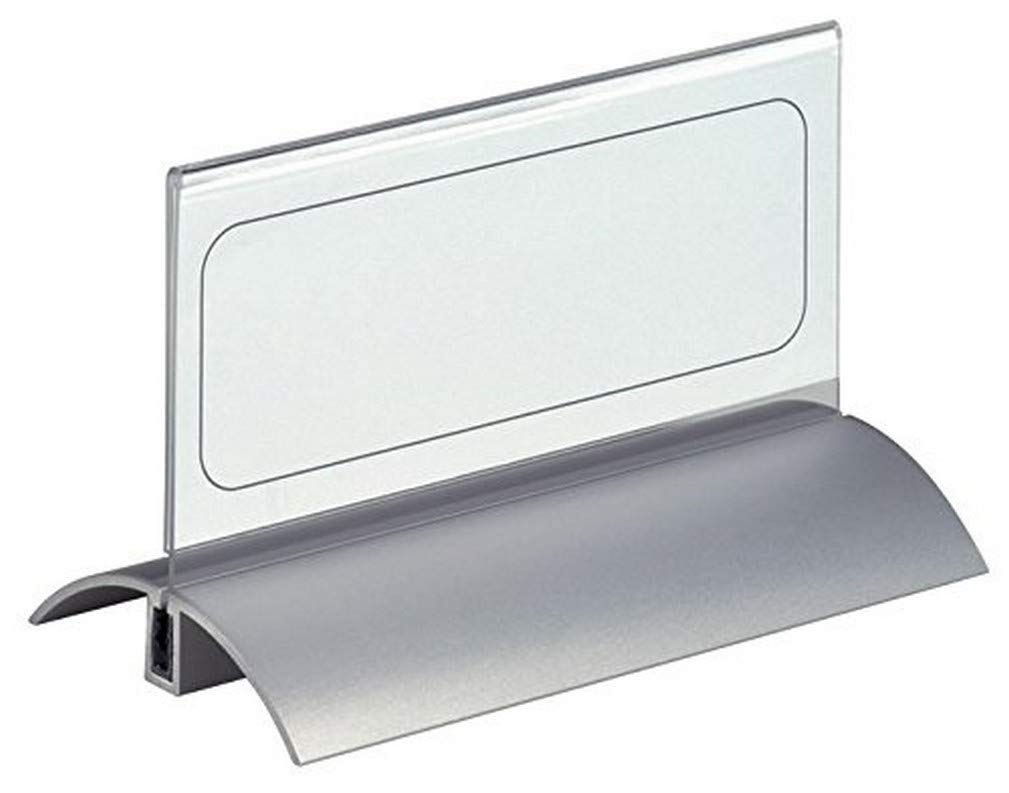 Portanome da Tavolo De Luxe 61/122 x 150 mm Confezione da 2 Pezzi Trasparente